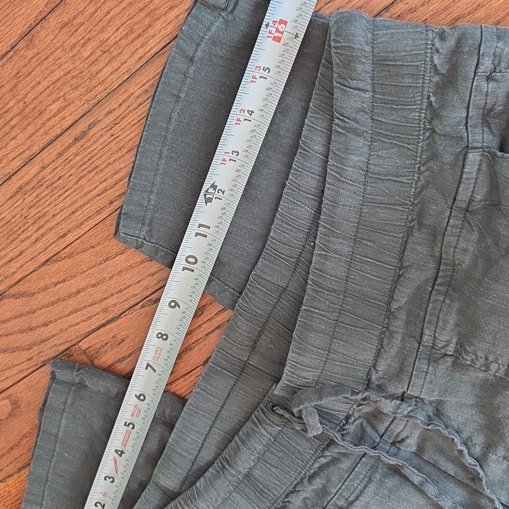 Olive Green Capri Pull-On Pants - Picture 5 of 7